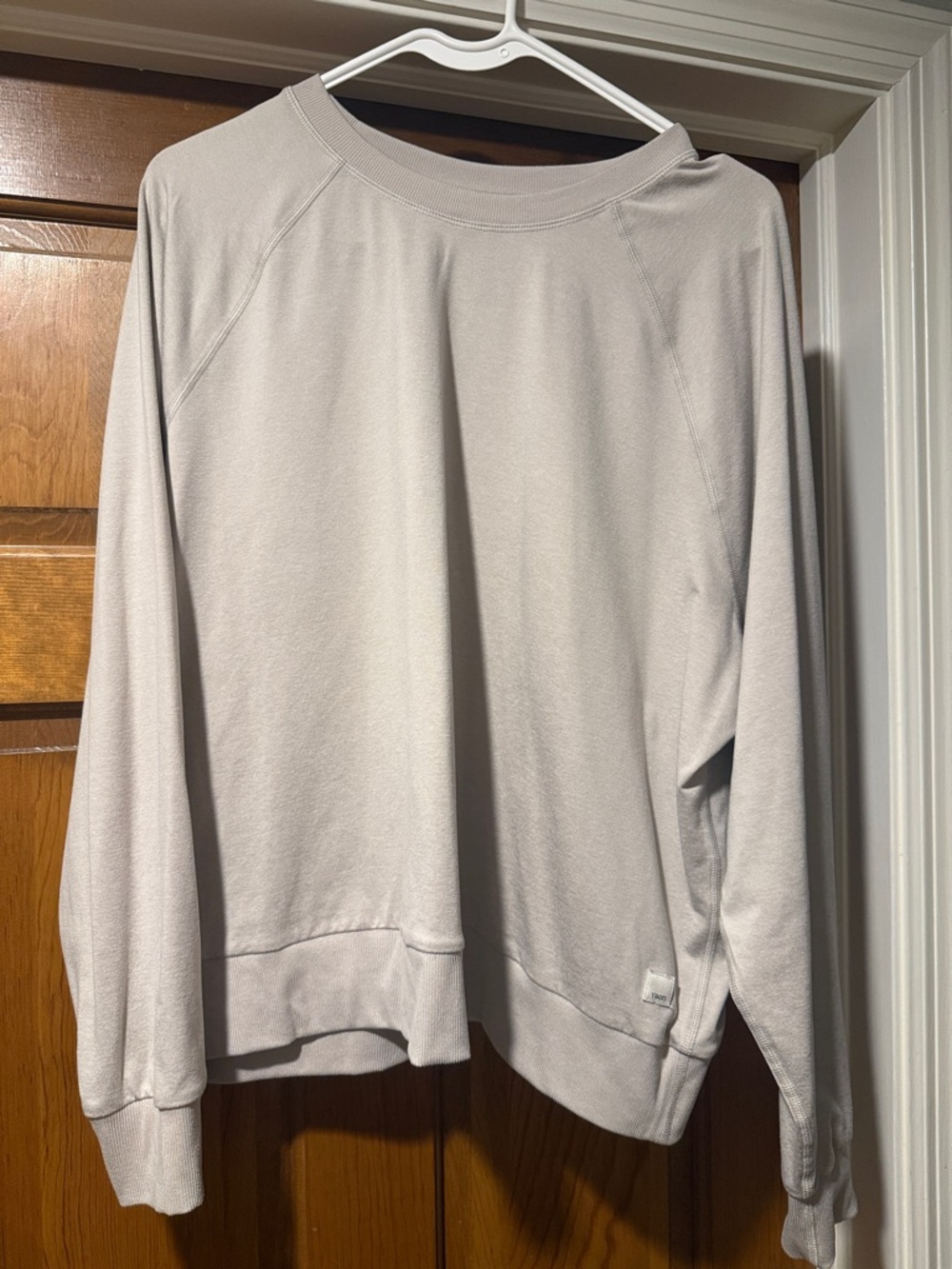 Vuori Long Sleeve Tee in Light Beige